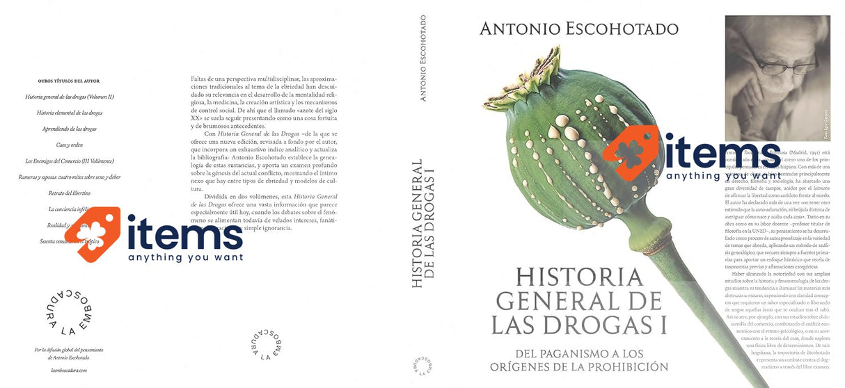 General History Of Drugs: From Paganism To Prohibition Book (vol. 1) Historia De