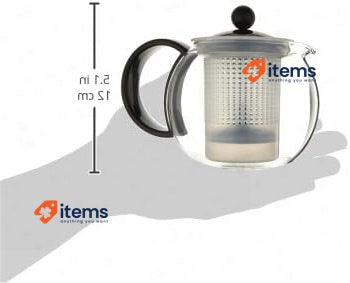Bodum Assam Tea Press Pot 0.5 L, 17 Oz,Colour Black With Lid Assam Assam
