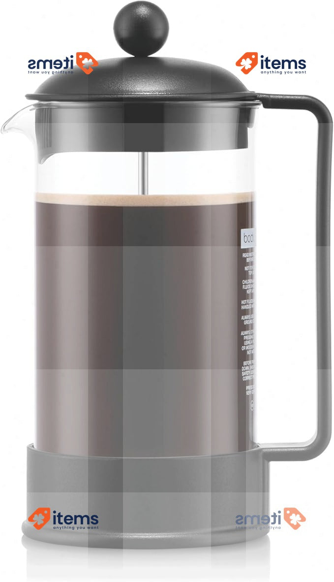 Bodum Brazil French Press 8 Cups 1 Litre Coffee Maker Black (34 Ounce)