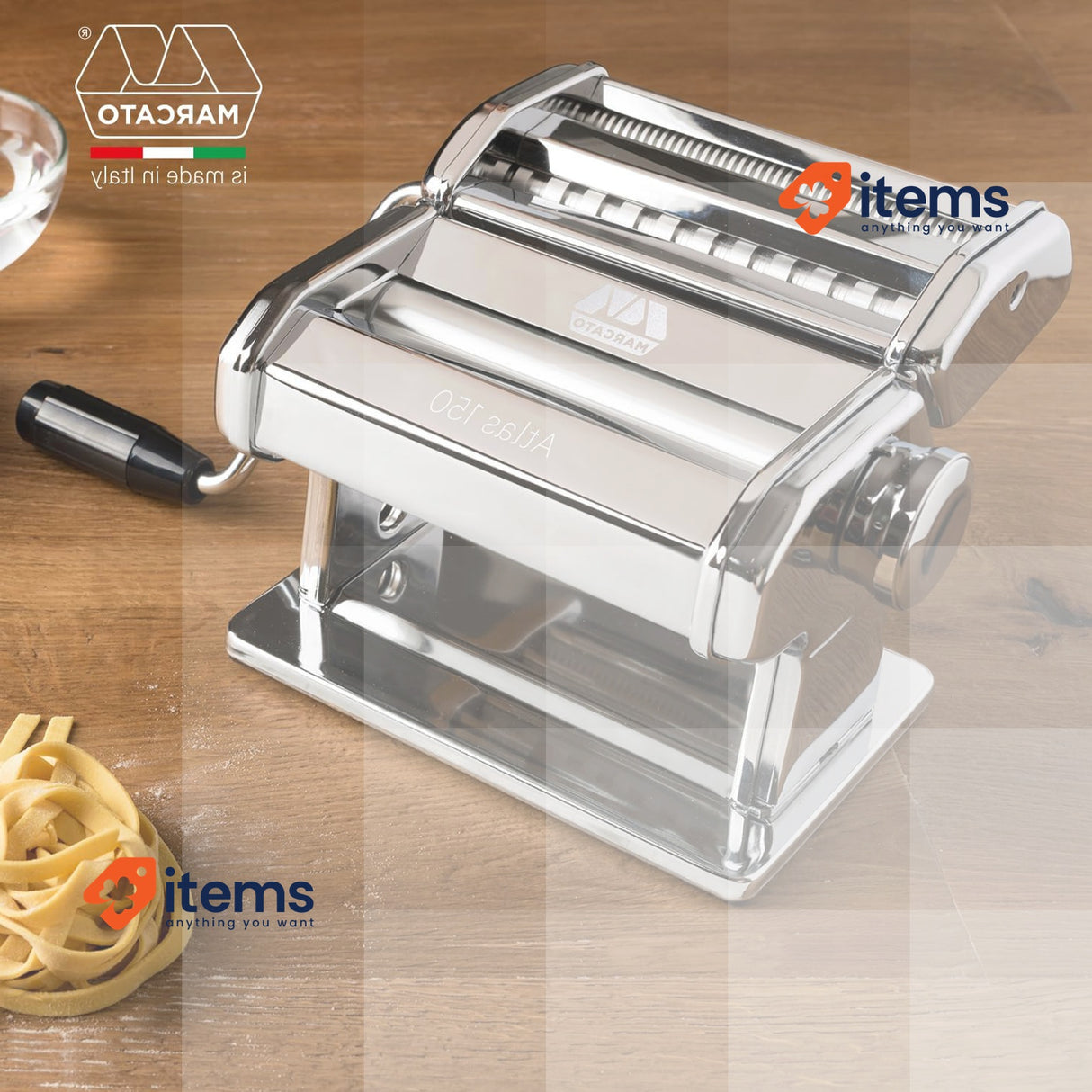 Marcato Pasta Machine, Pasta Maker, Pasta Roller for Handmade Fresh Pasta Italy