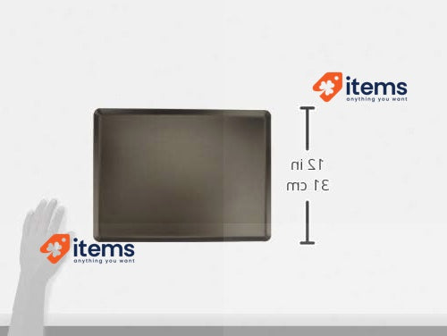 De Buyer 8161.40 Choc Non-Stick Aluminium Round Tray, 40 x 30 cm Black