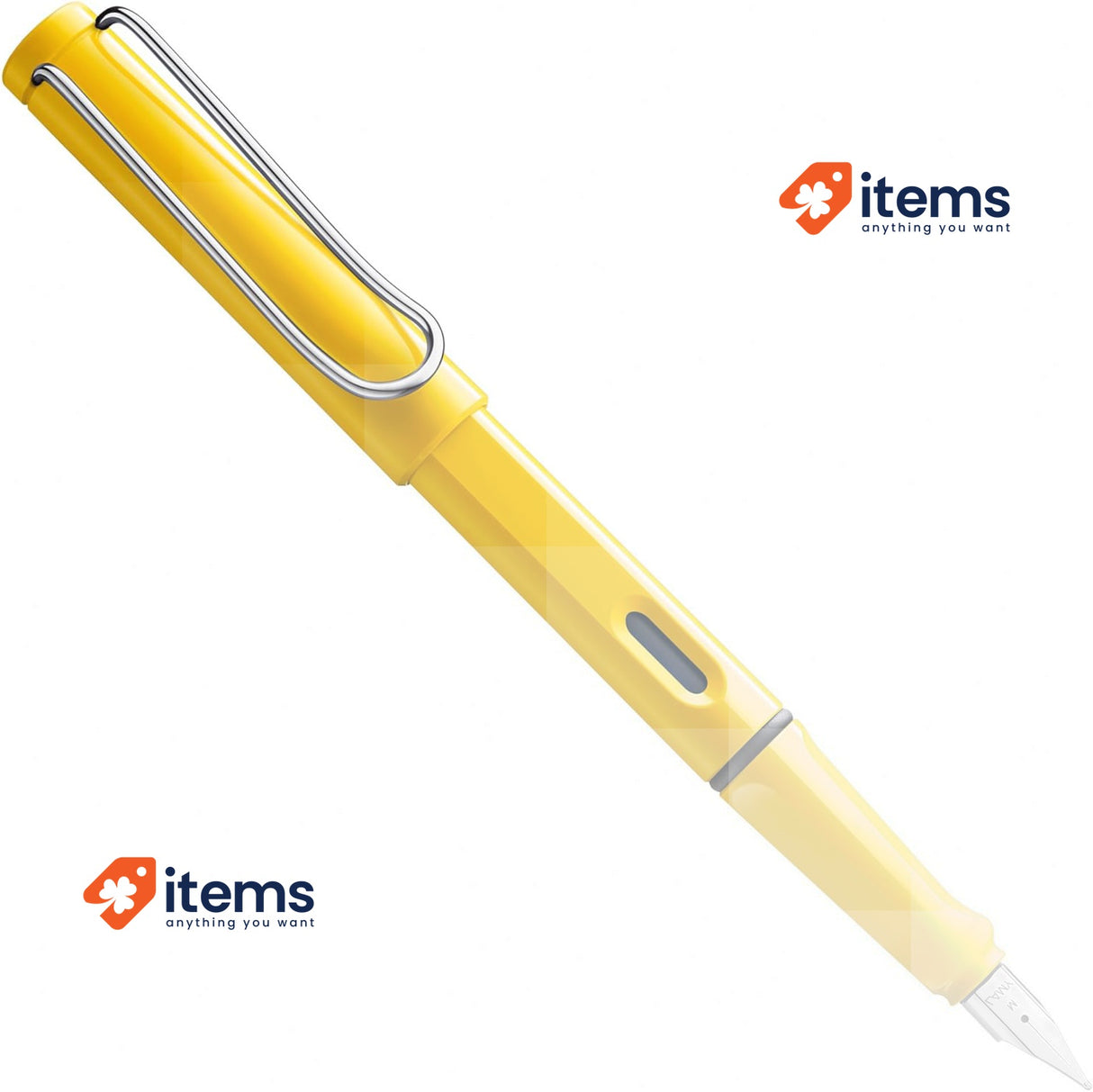 LAMY Safari Yellow - Fountain Pen With Ergonomic Grip & Polished Steel size B