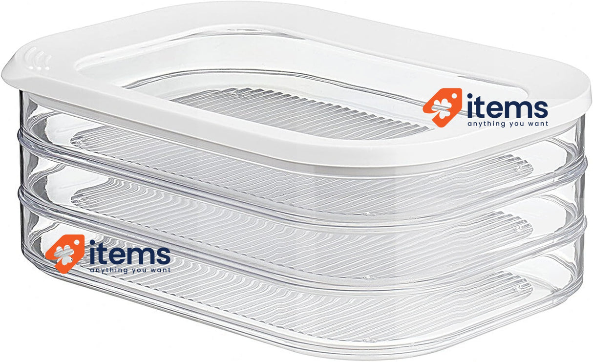 Mepal – Storage Container Deli Meat Modula 3-Layers - Fridge Box with Lid
