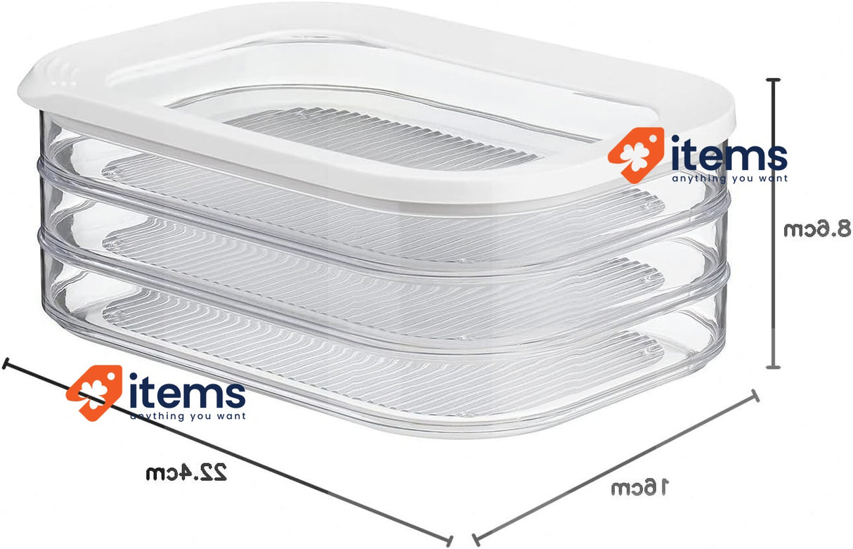 Mepal – Storage Container Deli Meat Modula 3-Layers - Fridge Box with Lid