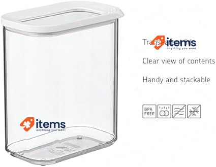 Mepal Transparent Food Storage Container 2000 Ml White Containers Rectangular
