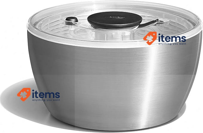 OXO Good Grips, Stainless Steel Salad Spinner, Vegetables Large Size OXO Steel