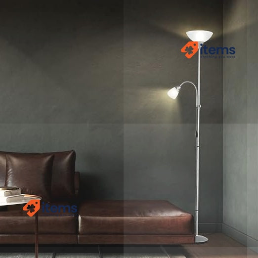 Reality Leuchten R4393 87 Floodlight with Reading Light 1 x E27 and 1 x E14