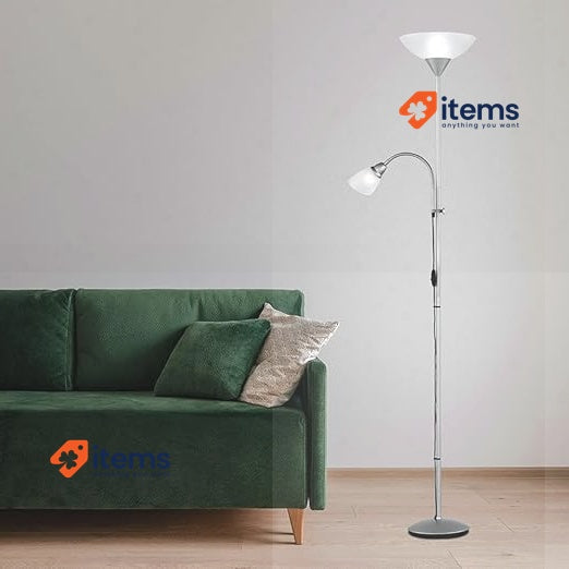 Reality Leuchten R4393 87 Floodlight with Reading Light 1 x E27 and 1 x E14