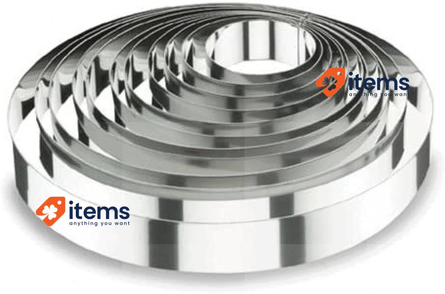 Lacor - 68616 ROUND Cake Ring 16X6 CM. S/S. 18/10 Silver Cake Tin for Baking