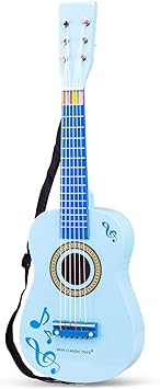 New Classic Toys NCT-0349 Wooden Guitar Toy for Toddlers, Blue