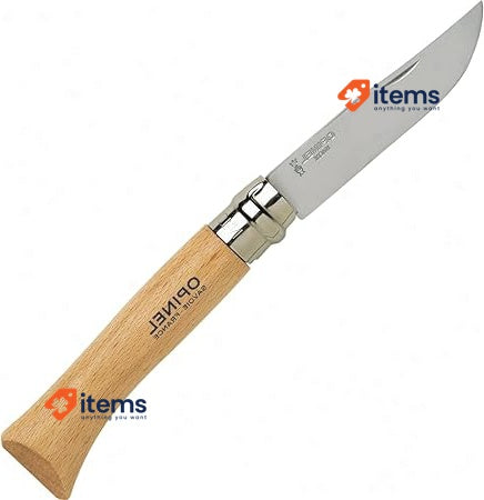 Opinel No.10 Stainless Steel Folding Knife with Beechwood Handle Box Box of 6