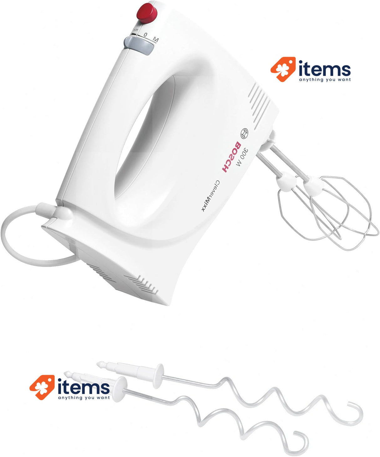 Bosch MFQ3010 batteur - 2 Access 2 Vitesses 300 W, Blanco