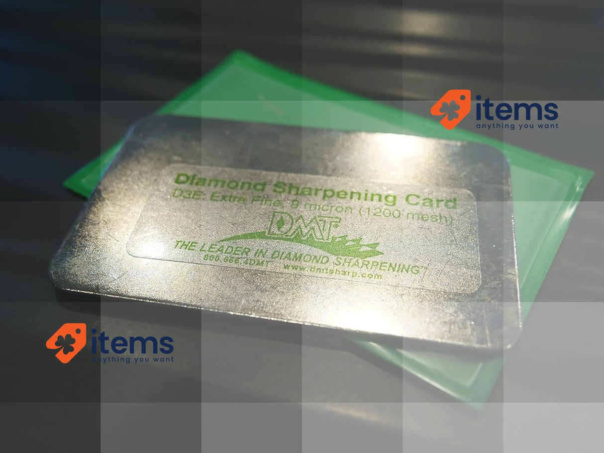 DMT D3E 3-Inch Dia-Sharp Credit Card Sized Extra-Fine Sharpener - Clear