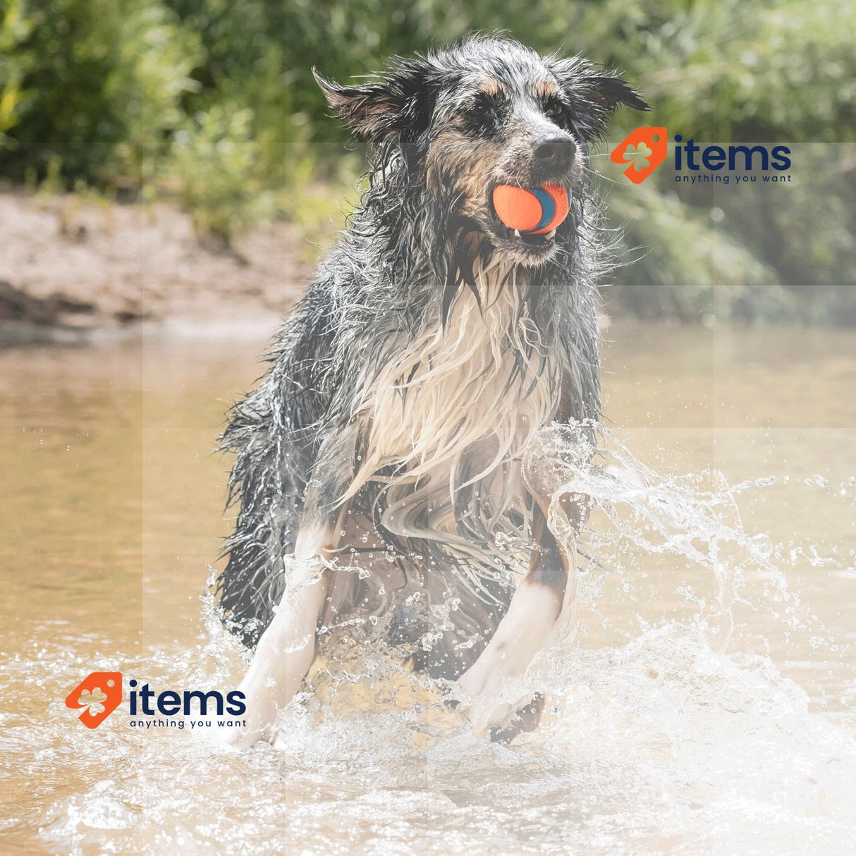 ChuckIt! Ultra Ball Dog Toy, Durable High Bounce Floating Rubber Dog Ball