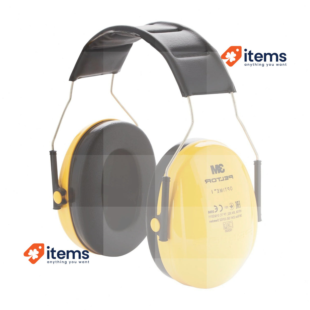 3M Peltor Optime I Orejeras H510A light hearing protector with soft pads Yellow