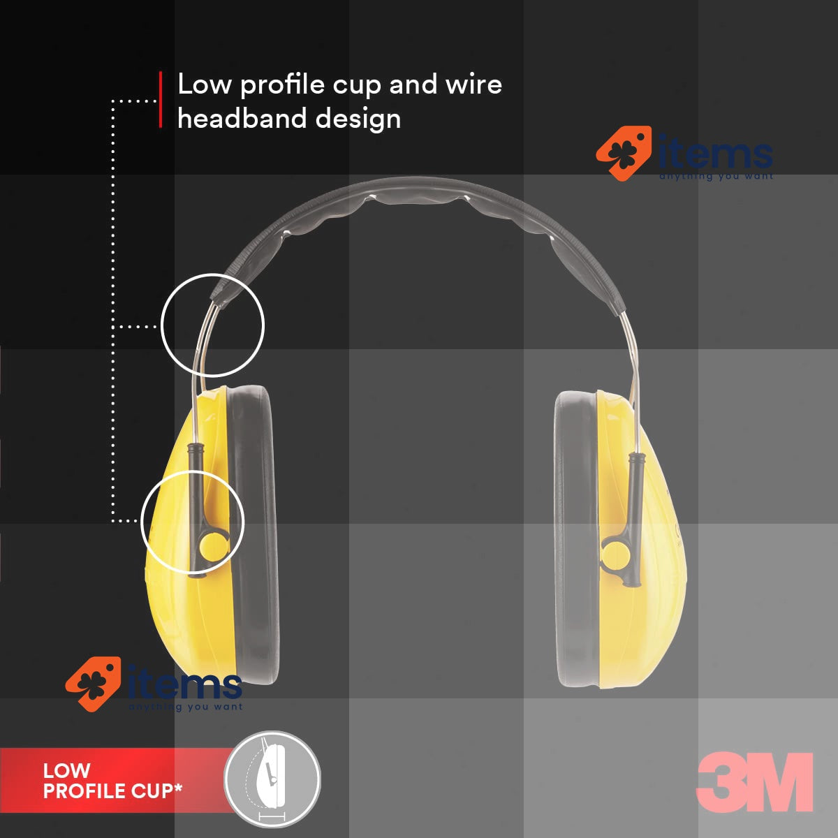 3M Peltor Optime I Orejeras H510A Light Hearing Protector With Soft Pads Yellow