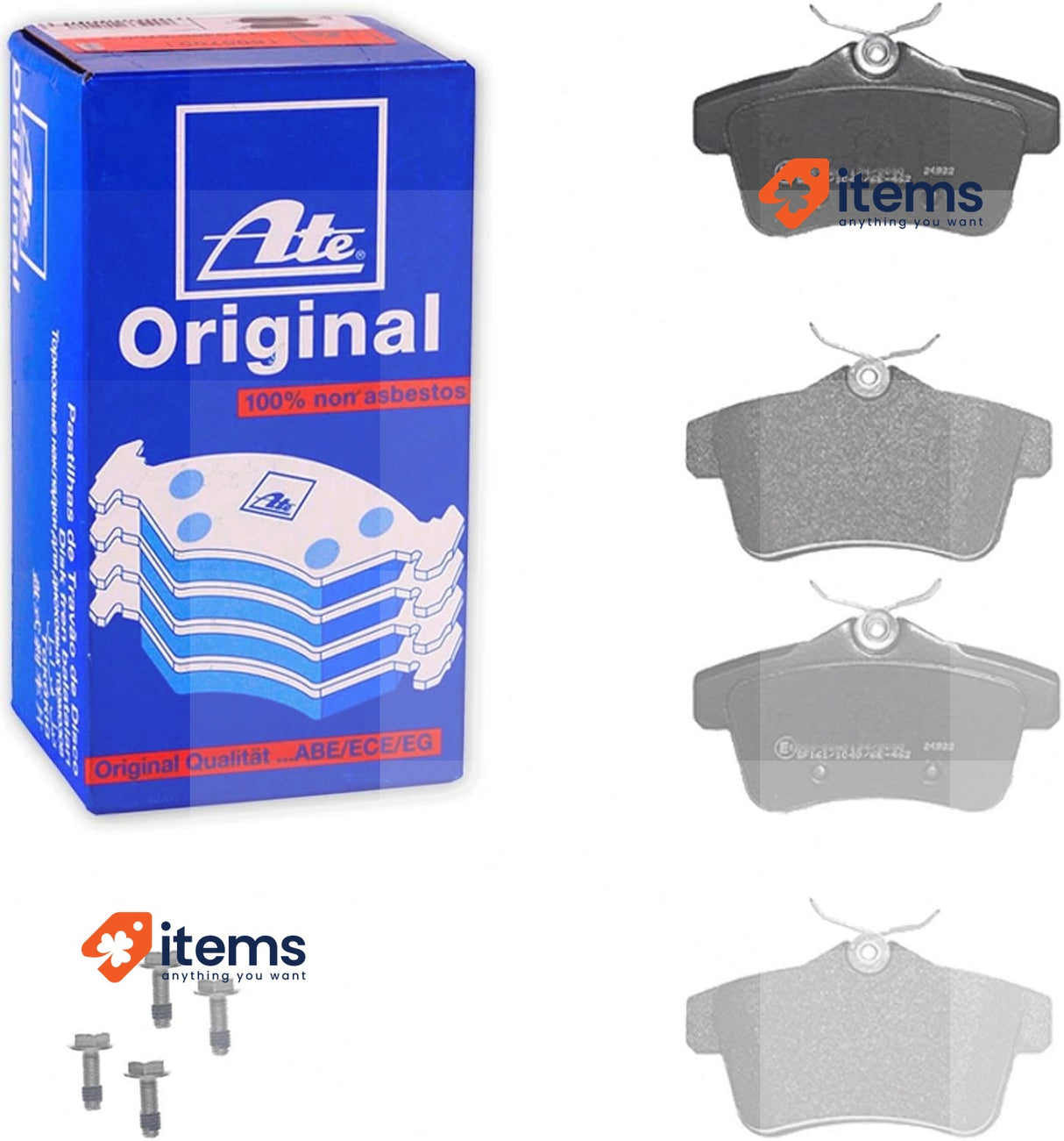 ATE 3012 GG 13046029372 Disc Brake Pad Set Black