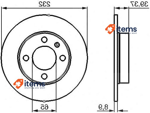 Bosch BD418 Brake discs - ECE-R90 certified - 1 set of 2 discs