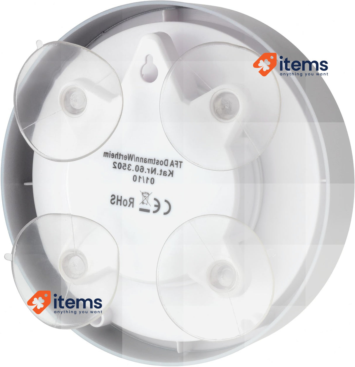 TFA Dostmann Wall Clock White/Silver 9.9x17.2x6.6 cm Radio-Controlled w/2 Alarms