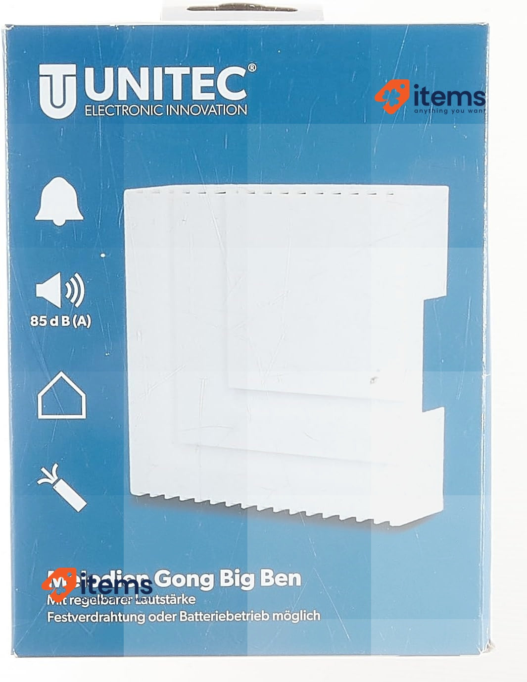 uniTEC 47237 BIG BEN Melody Bell Volume: 78-85 dB White
