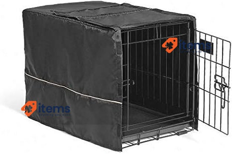 Midwest Homes For Pets Dog Crate Cover With Teflon Fabric Protector Black 59 cm
