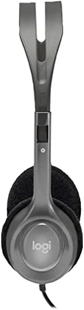 Logitech H110 Wired Headset, Stereo Headphones Black