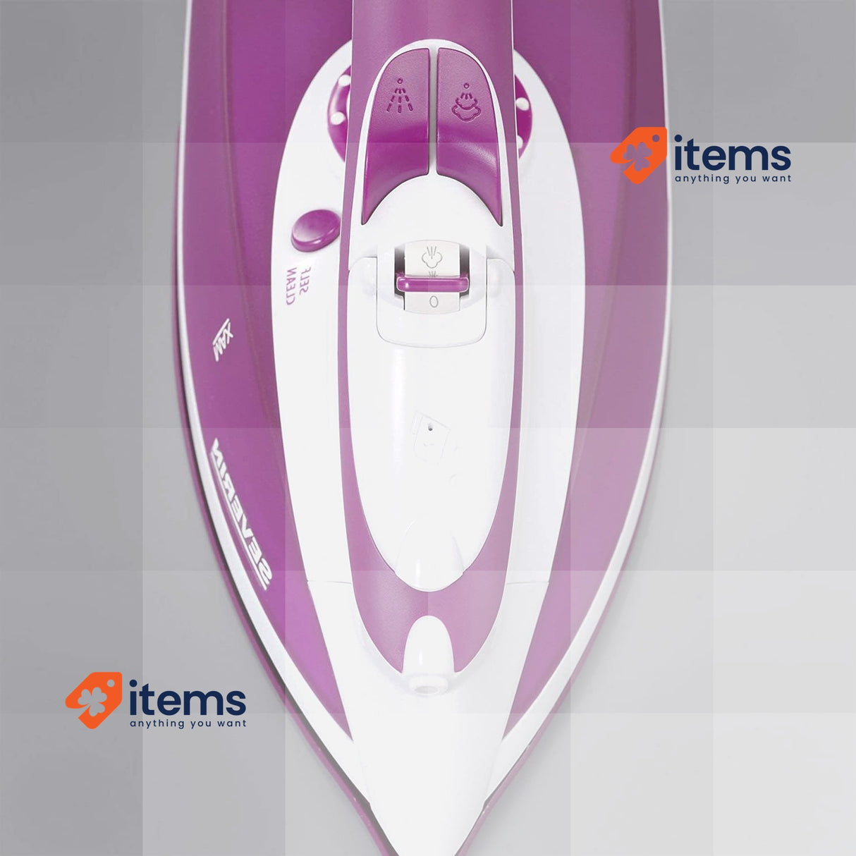 SEVERIN Steam Iron with Ceramic-Coated Sole And Non-Stick Effect White/Purple