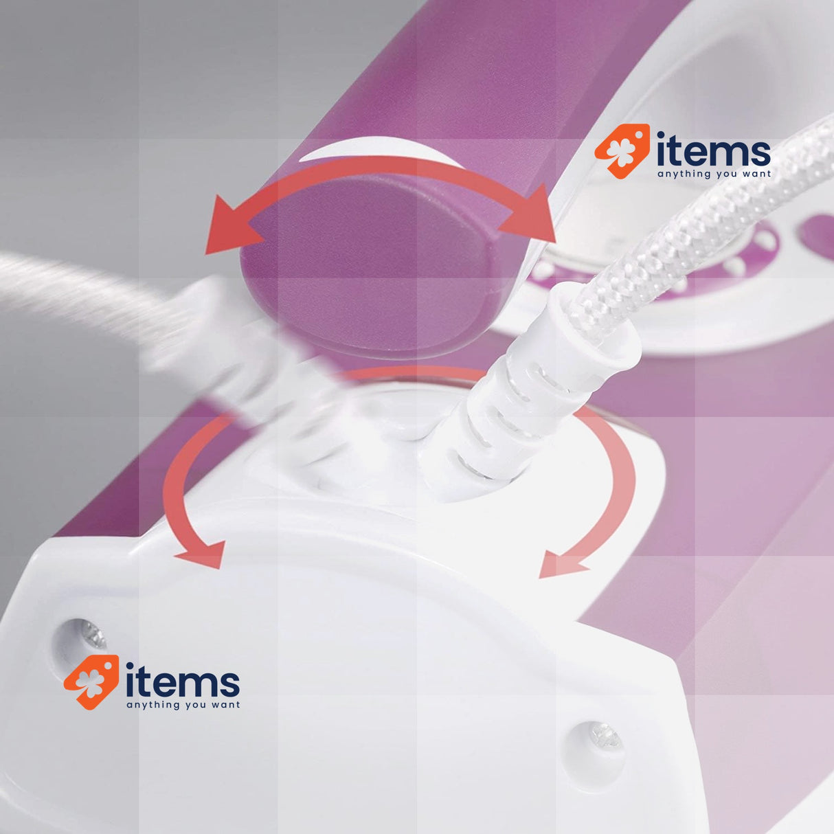 SEVERIN Steam Iron With Ceramic - Coated Sole And Non Stick Effect White/Purple