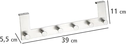 Wenko 4468060100 Door clothes rack Celano 6 hooks