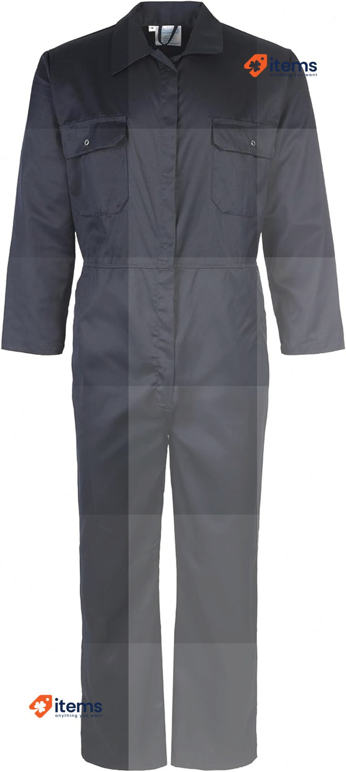 Fort Men's 318 Workforce Coverall, Navy Blue, S Work Utility UK Uniforms Fort