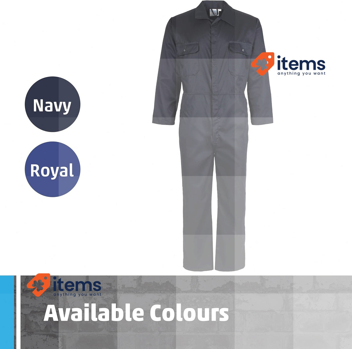 Fort Men's 318 Workforce Coverall, Navy Blue, S Work Utility UK Uniforms Fort