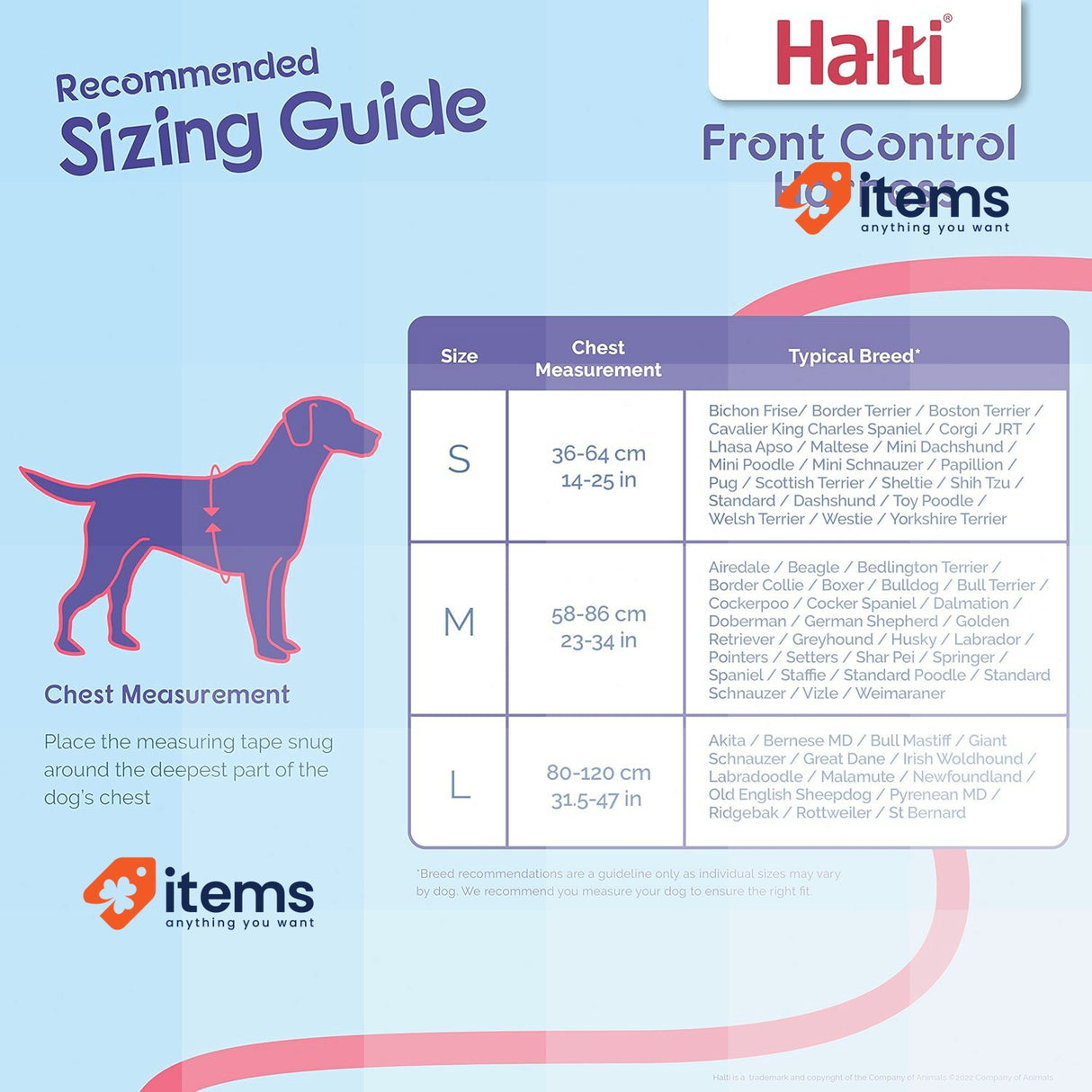 HALTI Front Control Harness, Size Medium, Bestselling Professional Dog Harness