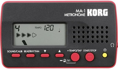 Korg Ma-1 Multi-Function Digital Metronome - Black / Red, Headphone jack