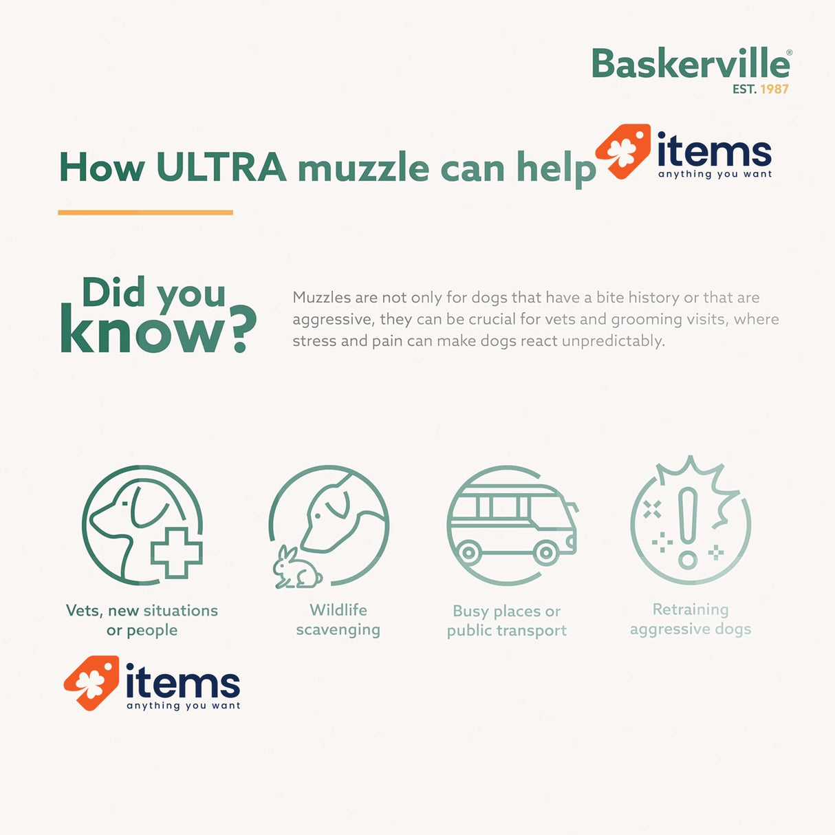 BASKERVILLE ULTRA MUZZLE, Size 4, Patented Humane Design, Breathable Safe Pant