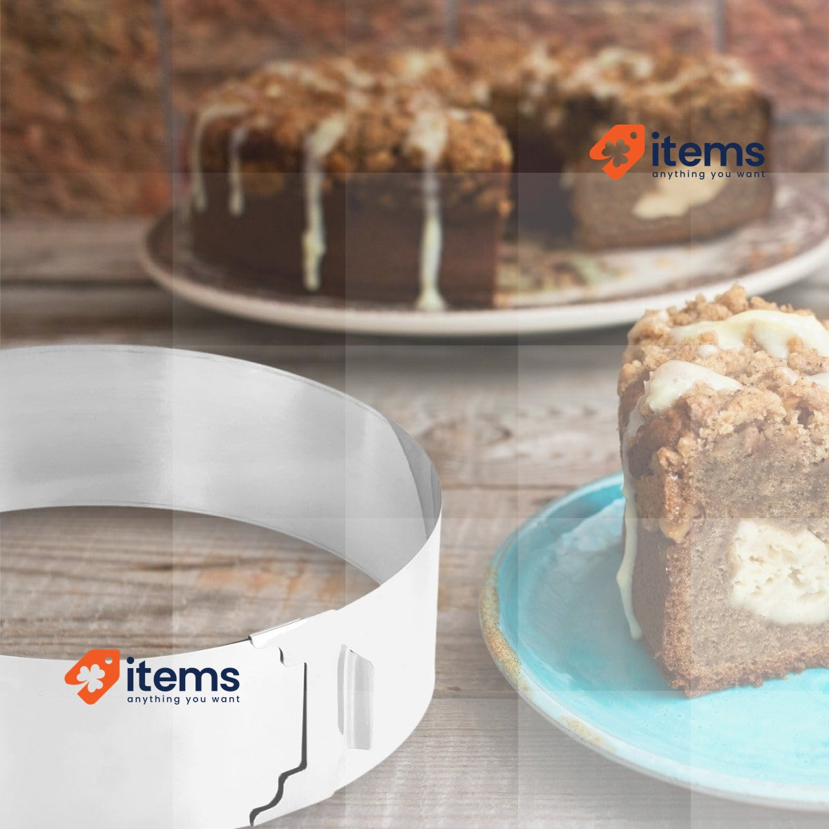 Zenker Cake Ring Patisserie with 2 handles Ø15-30x7,5 cm in silver