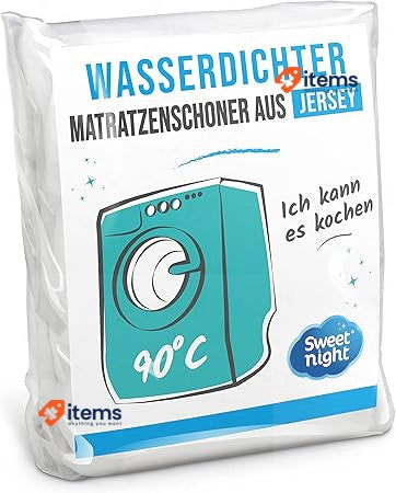 SWEET NIGHT 027611 Axel Mattress Protector Jersey 140 X 190 Cm White