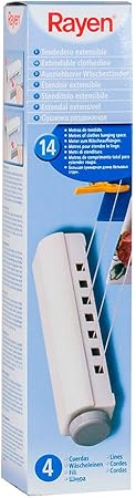 Rayen Extendible Washing Line, 14 M long
White and Grey