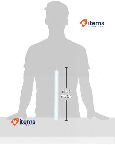 Rayher Plain White Taper Candle For First Communion Baptism Wedding Wax DIY 40cm