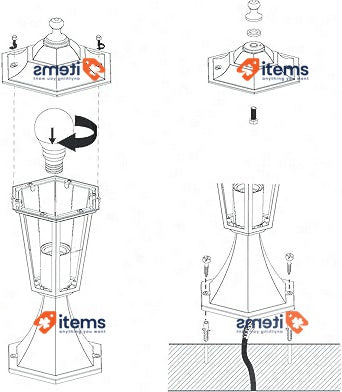 Eglo Laterna 5 Outdoor Lamppost, Pier Mount Exterior Light, White Cast E27 IP44