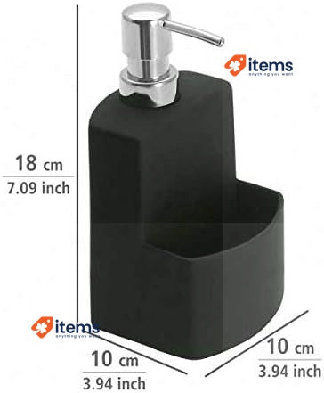 Wenko Festive 3620117100 Washing - Up Liquid Dispenser, Black Soap Washing-Up