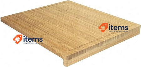 AMBIANCE NATURE 508815 Cutting Board With Rim Bamboo 52.5×46 X 1.9 Cm - 1.9CM