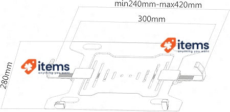 Puremounts PM - ADAPT A Universal VESA Adaptor For LED Black Rackmount