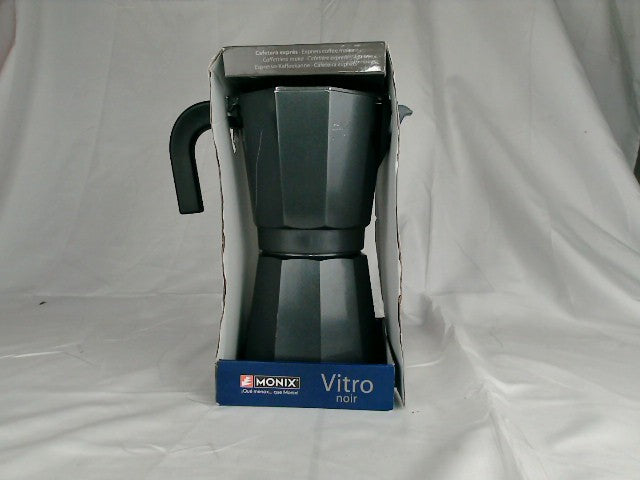 Monix Vitro Noir - Italian Coffee maker of Aluminium, 12 Cups of Capacity 30 cm