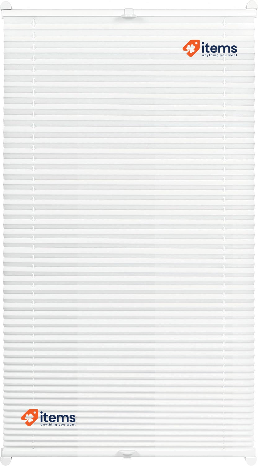 GARDINIA Pleated Blind for Clamping, Opaque Folding Blind White 60 x 130 cm