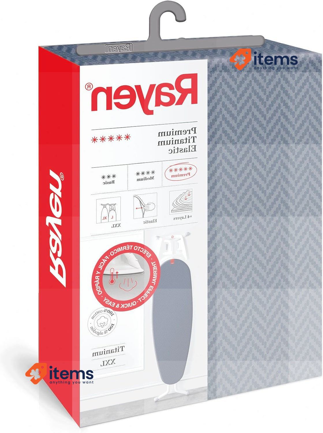 Rayen Universal Ironing Board Cover Elastic Ironing Cover 4 Layers 150x55cm XXL