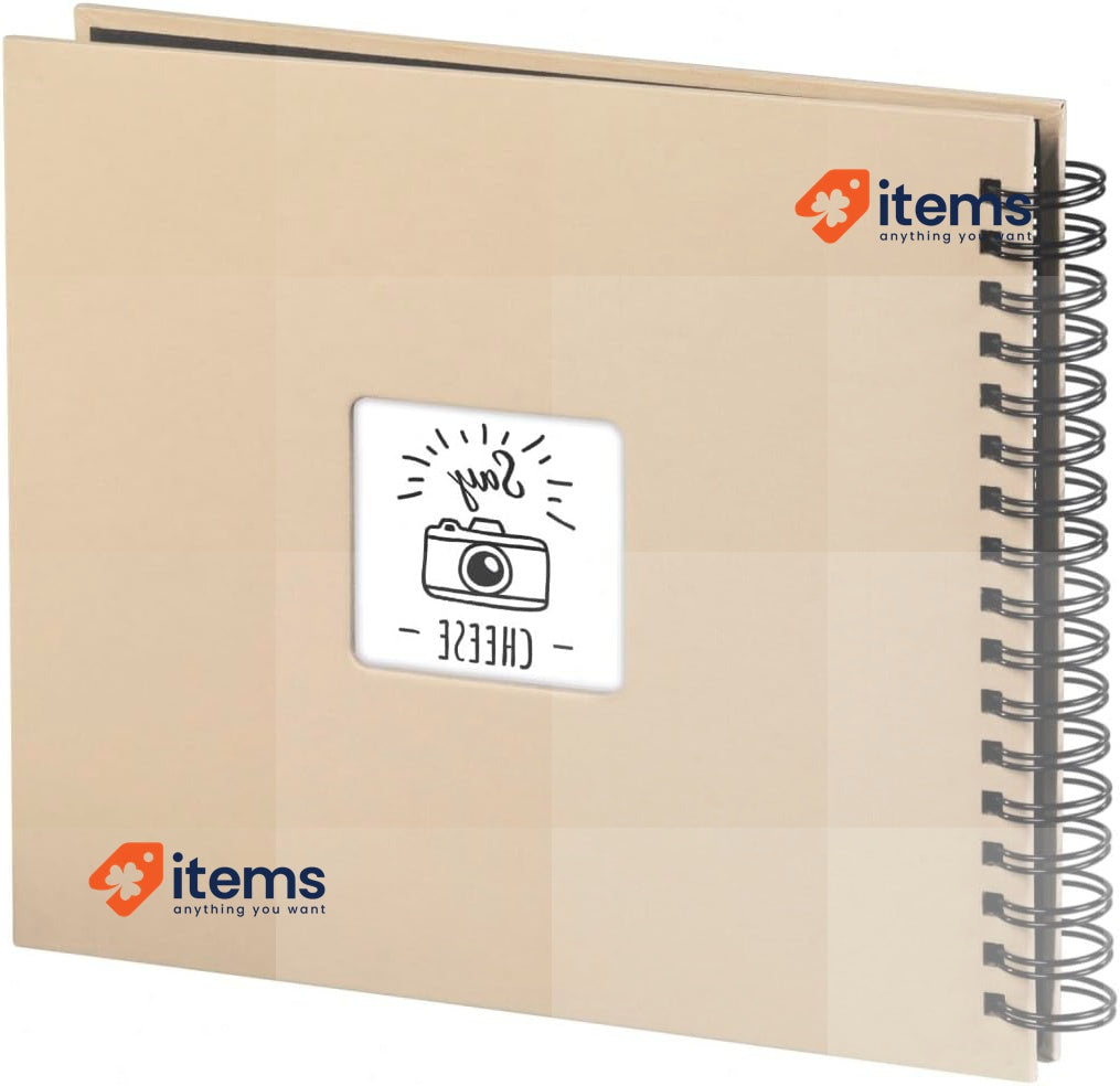 Hama Jumbo Photo Album 36x32 Cm (spiral With 50 Black Pages Beige Book Parchment