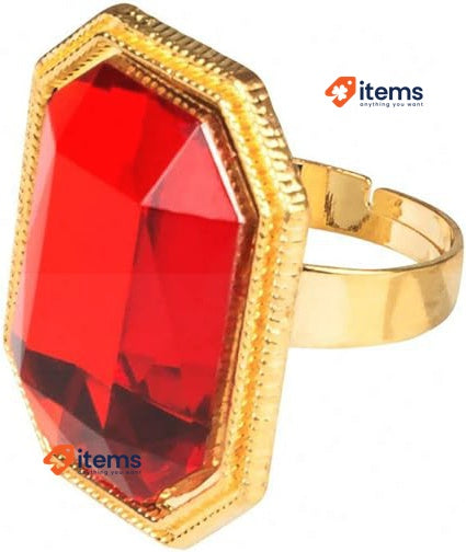Boland 00636 - Set Of Rings With Fake Gemstones, 8 PC, 10 Years And Up Statement
