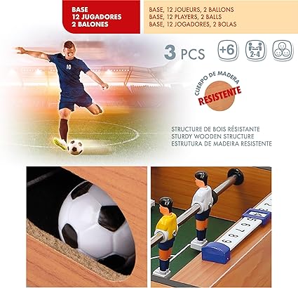 COLORBABY CB Games - Hardwood body Table football, 12 players 6 years (28513)
