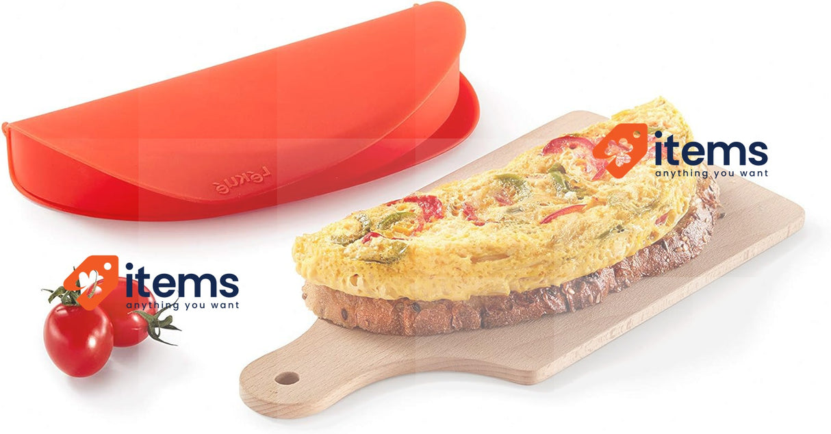 Lékué 250 ml Microwave Omelette Maker Platinum Silicone Red <p>Prepare tasty