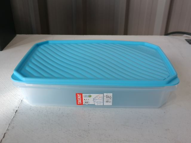 TATAY Food Storage, Airtight, 2.1 L of Capacity, 28,5 x 18,5 x 6 cm, Blue 2.1L